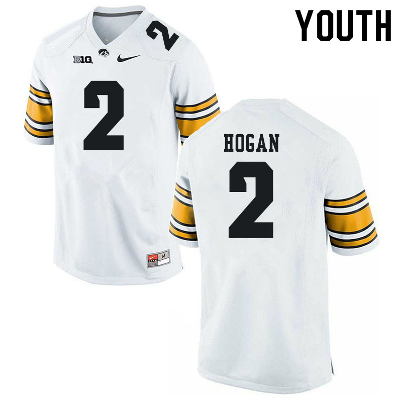 Youth #2 Deuce Hogan Iowa Hawkeyes College Football Jerseys Sale-White